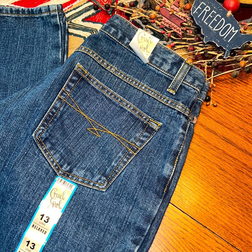 CRUEL🤠GIRL⭐️NWTt JEANS Size 13 Long🌻Relaxed Brand NEW with Tags!⭐️